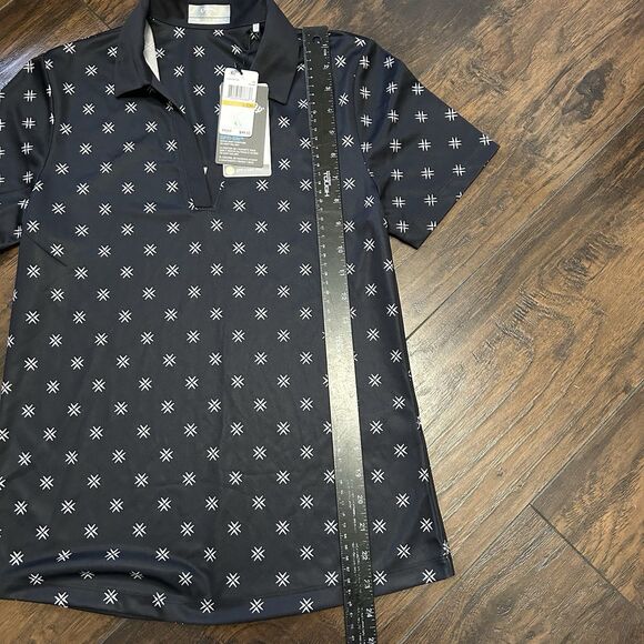 NWT Callaway Golf Ladies Chevron Floral Print Polo Black Small Performance - Picture 3 of 6